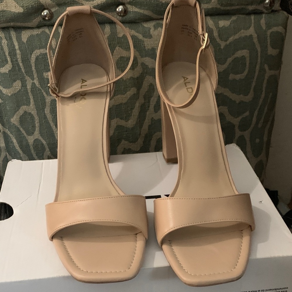 ALDO Enaegyn Nude Block Heel Sandals